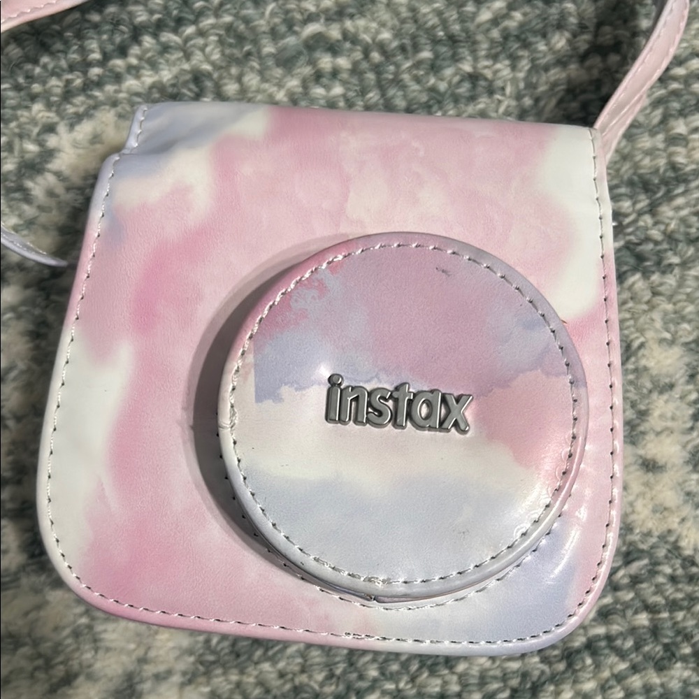 Instax Pink and White Camera Case